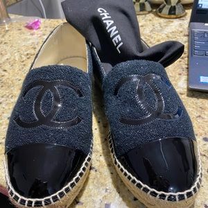 SOLD ON EBAY!! Chanel Tweed CC Espadrilles size 41